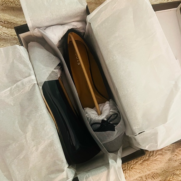 Talbots Blair Patent Leather Bow Ballet Flats - Indigo Blue - Size 8M - Picture 2 of 8